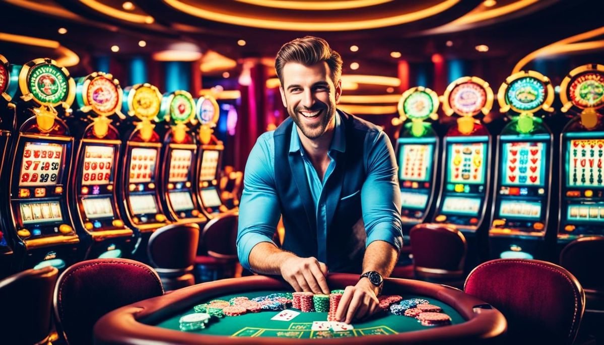 Filipino player on mobile phone checking available promotions and bonus offers on taya365 bet
